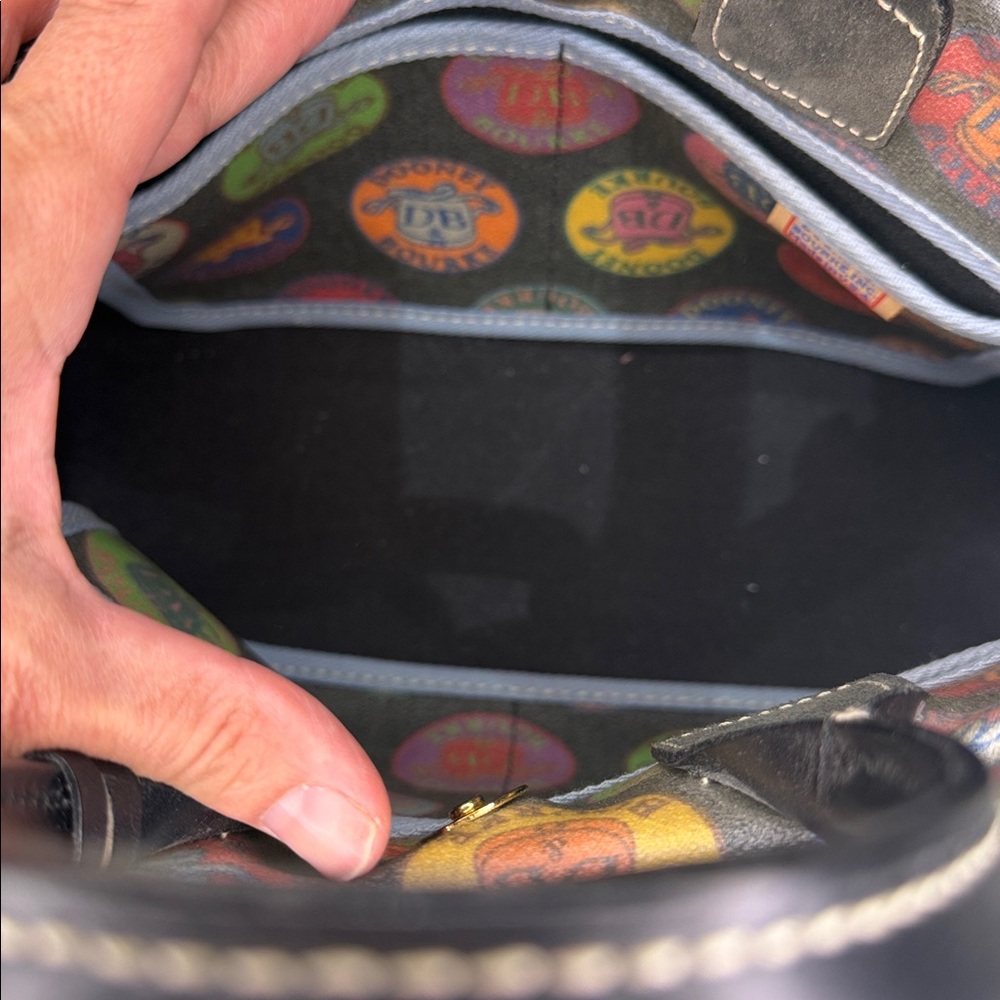 Dooney & Bourke Colorful Logo Tote with Black Accents-EUC - Picture 6 of 10